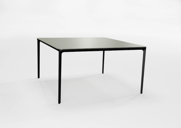 SLIM SQUARE - Square glass and aluminium table by Sovet italia - view 3